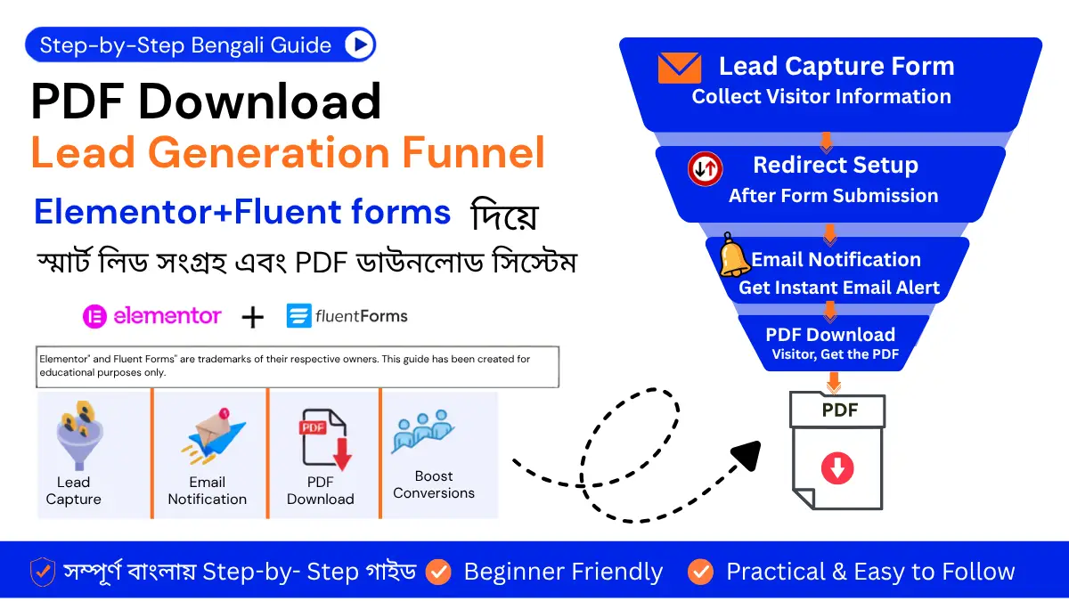 PDF Download Lead Generation Funnel using Elementor and Fluent Forms